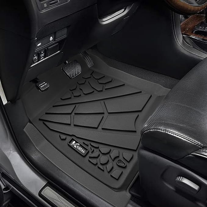 KARPAL Floor Mats for 1999-2007 Chevy Silverado/GMC Sierra 1500/2500/3500 Crew Cab / 2000-2006 Chevrolet Escalade/Suburban/GMC Yukon XL, All-Weather TPE Custom Fit Floor Liners Car Accessories