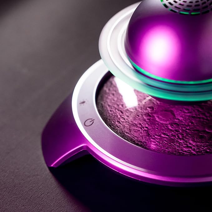 Magnetic Levitation Bluetooth Speaker, Floating Wireless Smart Audio with LED Lights Floating in The air HiFi Lossless Surround Sound Cool Gadgets for Men Home Office Decor