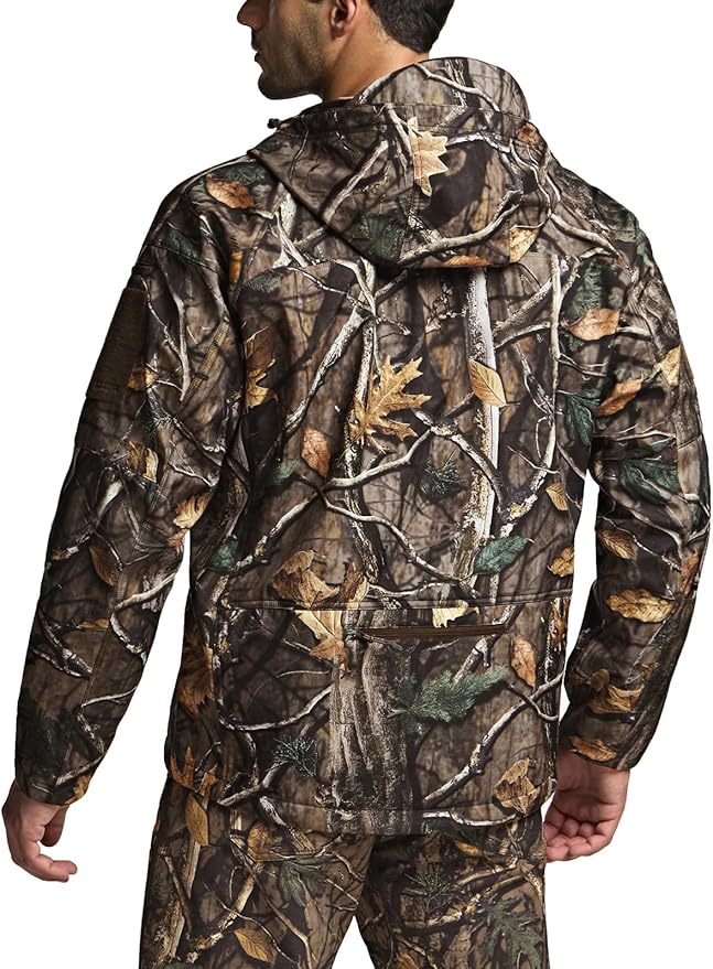 CQR Men's Tactical Softshell Jacket, Winter Warm Fleece Lined Coat, Water Resistant Outdoor Hunting Hiking Rain Windbreaker