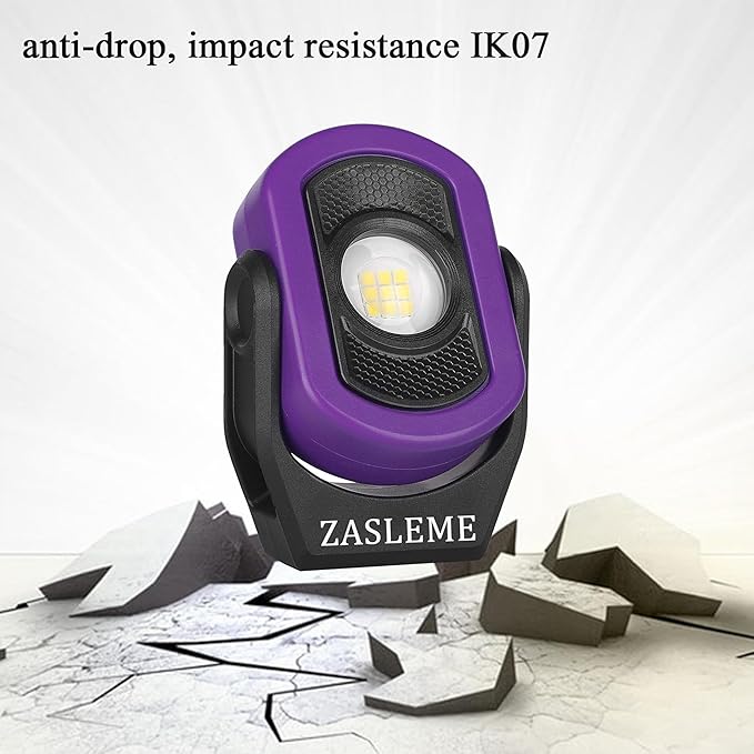 Upgrade 780 Lumens Little Cyclopia LED Rechargeable Work Light,Rechargeable Magnetic Work Light,USB Rechargeable Work Lights for Mechanics Workshop-Purple Style1