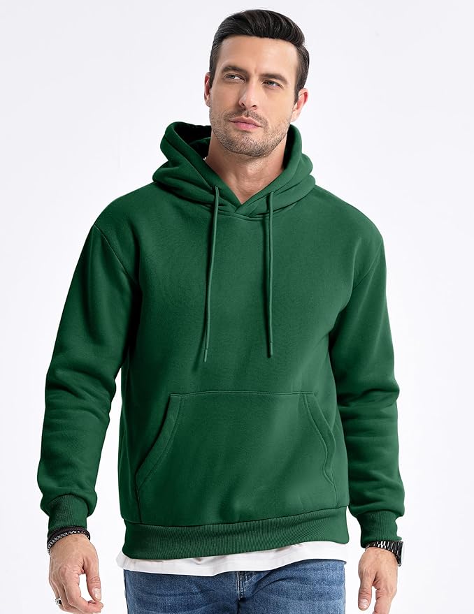 JMIERR Mens Casual Cotton Hooded Collar Drawstring Hoodies Pullover Sweatshirts Casual Long Sleeve Shirts