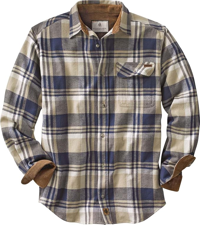 Legendary Whitetails Men's Flannel Shirt Long Sleeve Button Down 100% Cotton