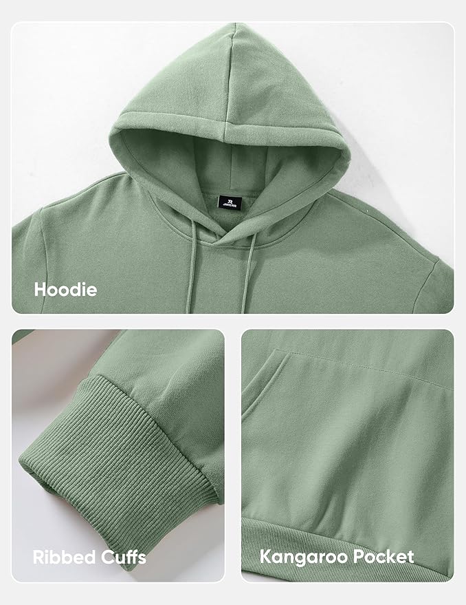 JMIERR Mens Casual Cotton Hooded Collar Drawstring Hoodies Pullover Sweatshirts Casual Long Sleeve Shirts