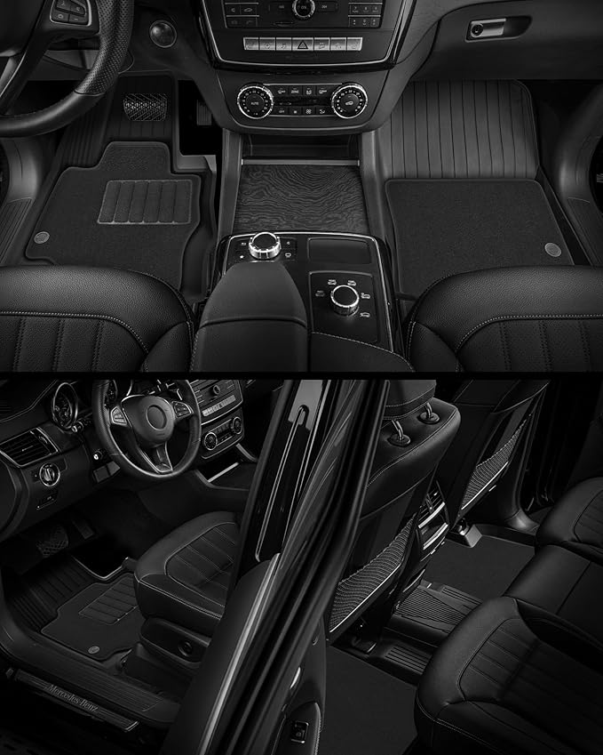 3W Floor Mats & Detachable Carpet Fit for 2018-2024 BMW X3 Floor Mats & 2019-2025 X4,Floor Liner for X3 30i M40i 30e M, X4 M M40i xDrive30i, Full Set Car Mats, Double Layer TPE All-Weather Accessories