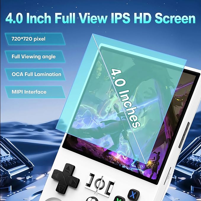 R36MAX Retro Handheld Game Console with Gift Card & Premium Bag, 4.0 Inch IPS Screen, 21,000+ Classic Game, Portable Linux System, 4000mAh Battery Retro Gaming Console (Yellow Set)