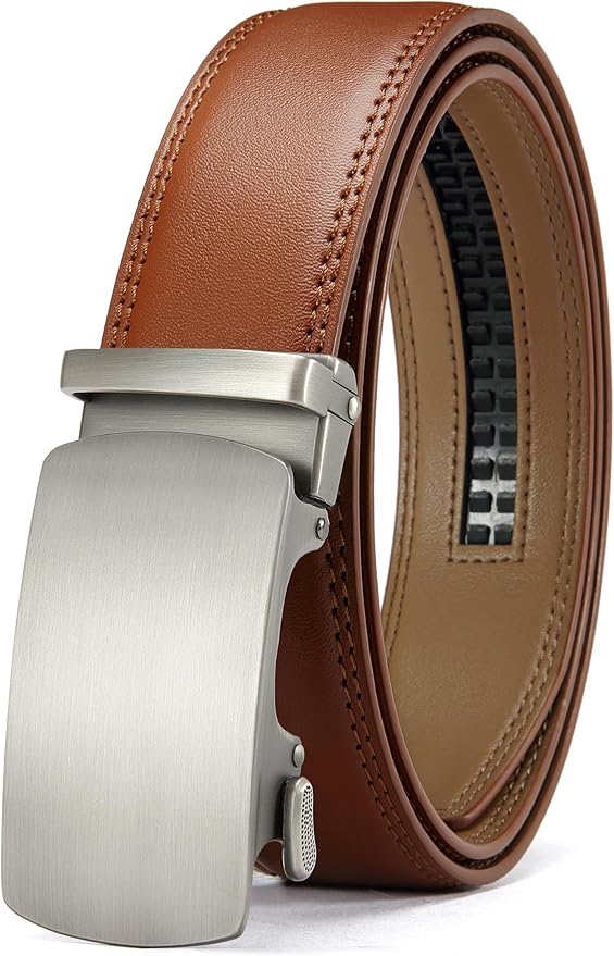 CHAOREN Mens Belt Leather Ratchet Belt - Customizable Fit, Effortless Style (35mm)