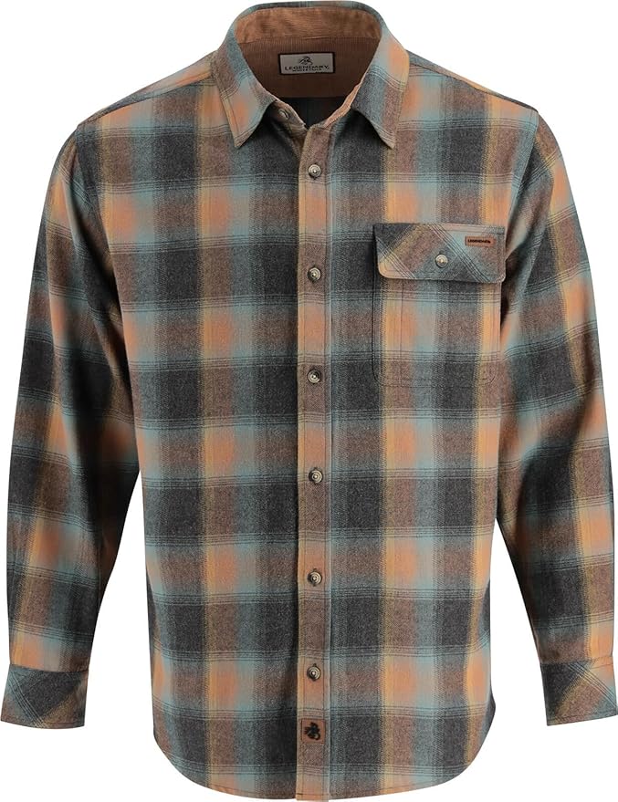 Legendary Whitetails Men's Flannel Shirt Long Sleeve Button Down 100% Cotton