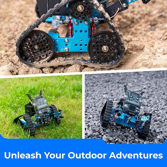 Makeblock mBot2 Rover Emo Robot Programming for Kids, Interactive Robotics Kit Learning and Outdoor Play, Remote Control Coding for Kids 8-12 and up, STEM Educational Building Toys Gifts