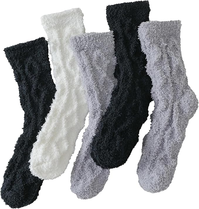 TEHOOK Warm & Cozy Gifts for Women, Stocking Stuufers, Fluffy Fuzzy Plush Sleeping Slipper Socks - Soft Warm Fabric