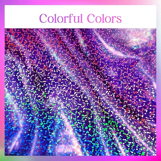 Pink & Purple & Blue & Black Holographic Tablecloth, 40" x 108", Valentine's Day & Birthday Party Decor, Iridescent Plastic Table Cloth for Halloween & Baby Showers