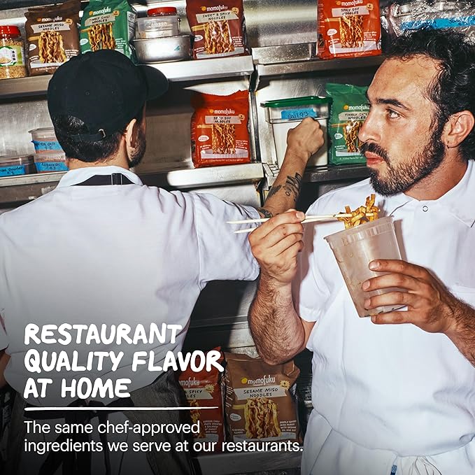 Momofuku Ramen Noodle Spicy Variety Pack by David Chang, 12 Meals of Air-Dried Instant Noodles with Spicy Sauce