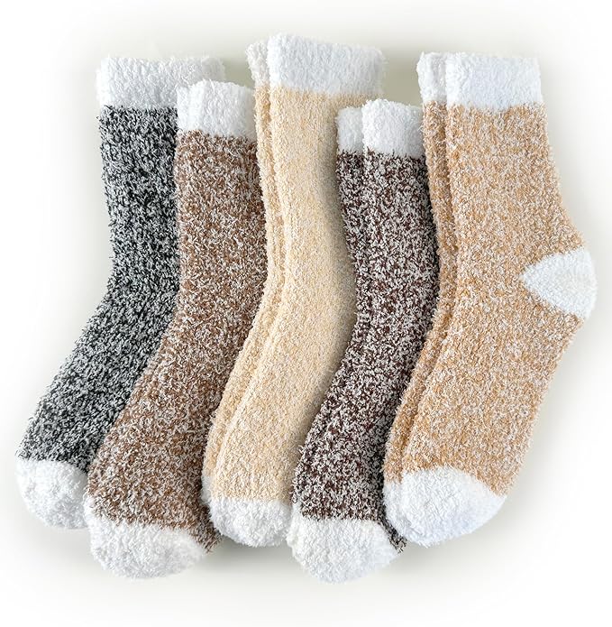 TEHOOK Warm & Cozy Gifts for Women, Stocking Stuufers, Fluffy Fuzzy Plush Sleeping Slipper Socks - Soft Warm Fabric