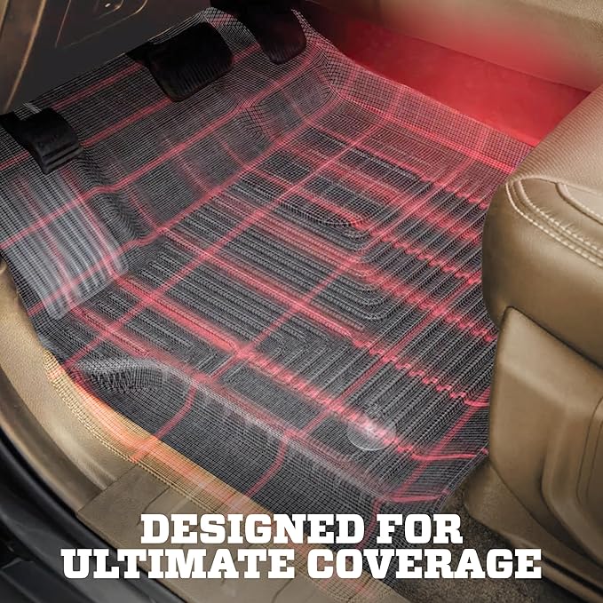 Husky Liners Weatherbeater Floor Mats | Fits 2017-2022 Honda CR-V (Includes Hybrid Model) | Front & 2nd Row, 3-pc Black - 99401