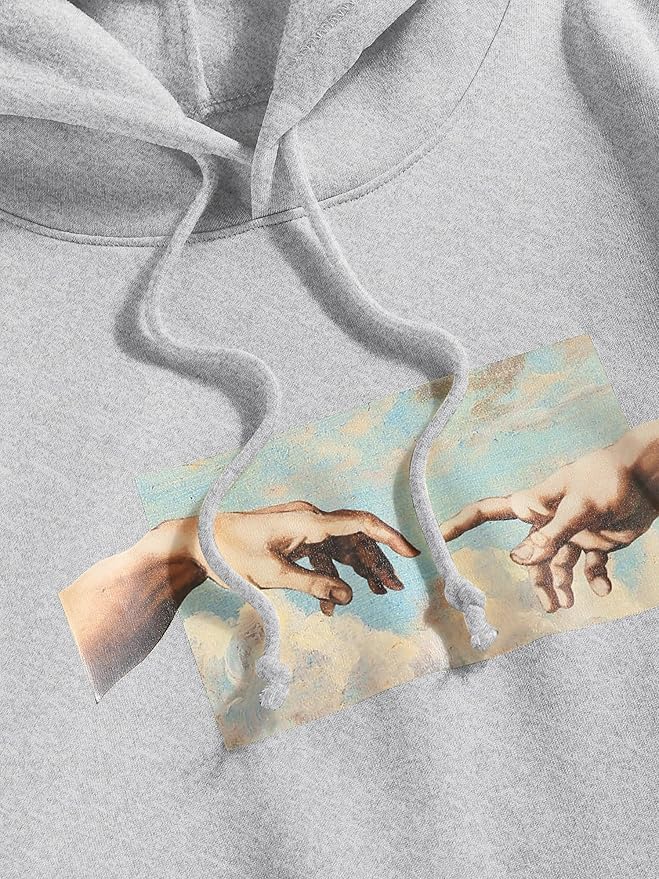 ZAFUL Men's Drawstring Hooded Sweatshirt Unisex Long Sleeve Hoodies Sweatshirts Casual Pullover
