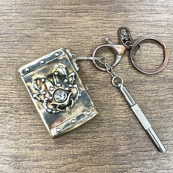 Brass Lighter Case Handmade Gift for Men,Lighter Pouches Protective Storage Case Holder for Father, Boyfriend, Husband Stylish Design for Home Everyday Carry Outdoor Hiking Camping