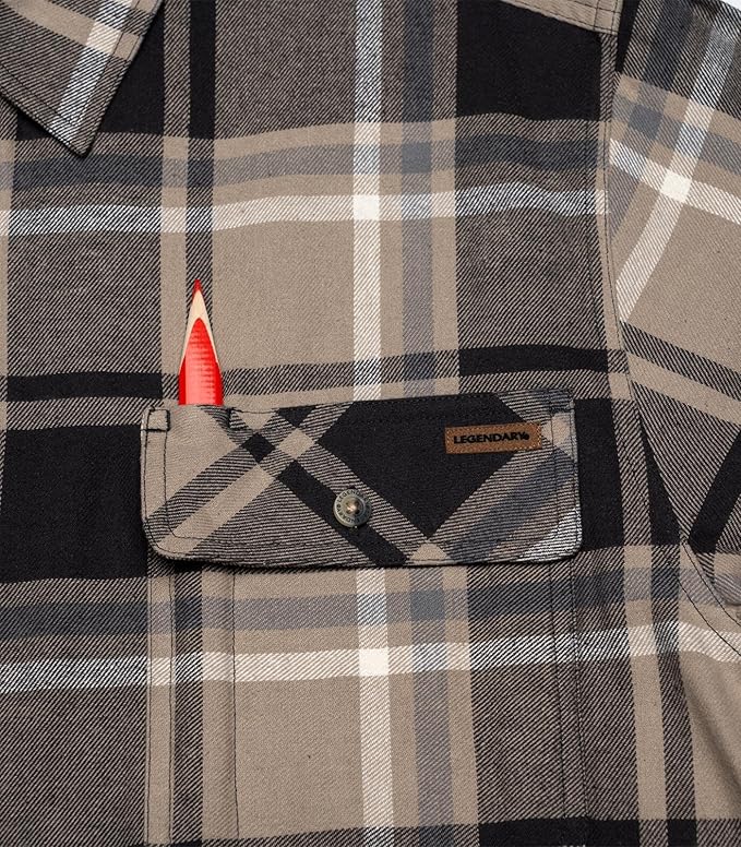 Legendary Whitetails Men's Flannel Shirt Long Sleeve Button Down 100% Cotton