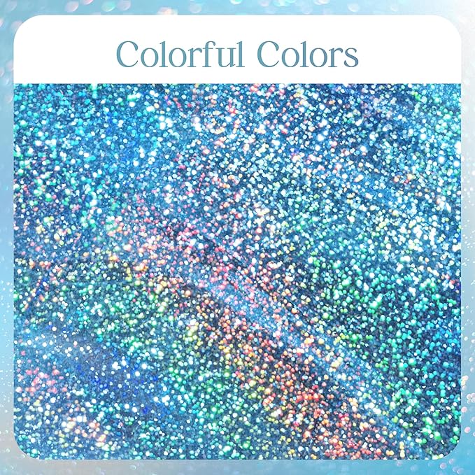 Just Shimmer Sparkling Holographic Laser Tablecloth - Shimmering, Waterproof, Easy to Clean - Ideal for Bachelorette, Birthday, Wedding, and Anniversary Party Decorations (Light Blue & Gold, 2)