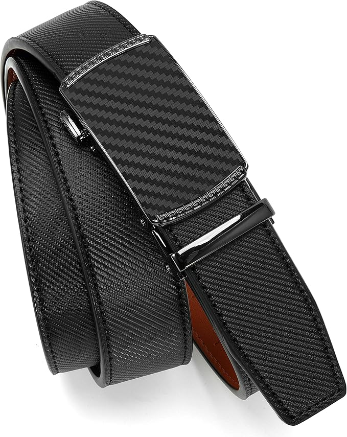 CHAOREN Mens Belt Leather Ratchet Belt - Customizable Fit, Effortless Style (35mm)