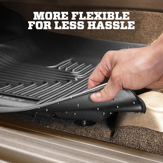 Husky Liners Weatherbeater Floor Mats | Fits 2012-2014 Honda CR-V | Front & 2nd Row, 3-pc Black - 98451
