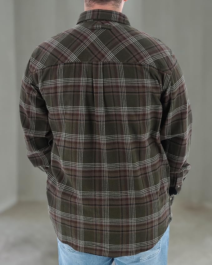 Legendary Whitetails Men's Flannel Shirt Long Sleeve Button Down 100% Cotton
