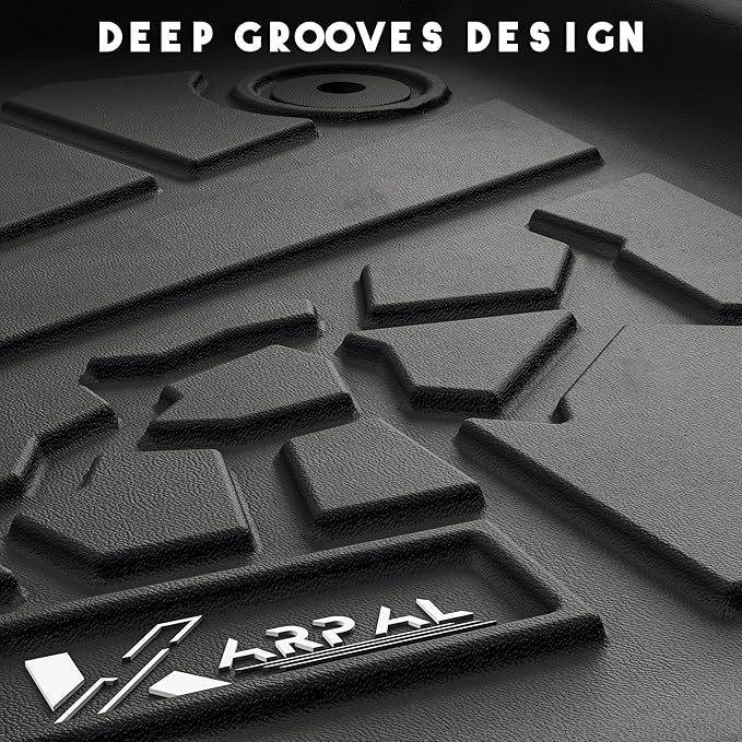 KARPAL Floor Mats for 2015-2020 Chevy Suburban & GMC Yukon XL (Not for Yukon) with 2nd Row Bucket Seats (7seats), All-Weather TPE Custom Fit Floor Liners Car Accessories