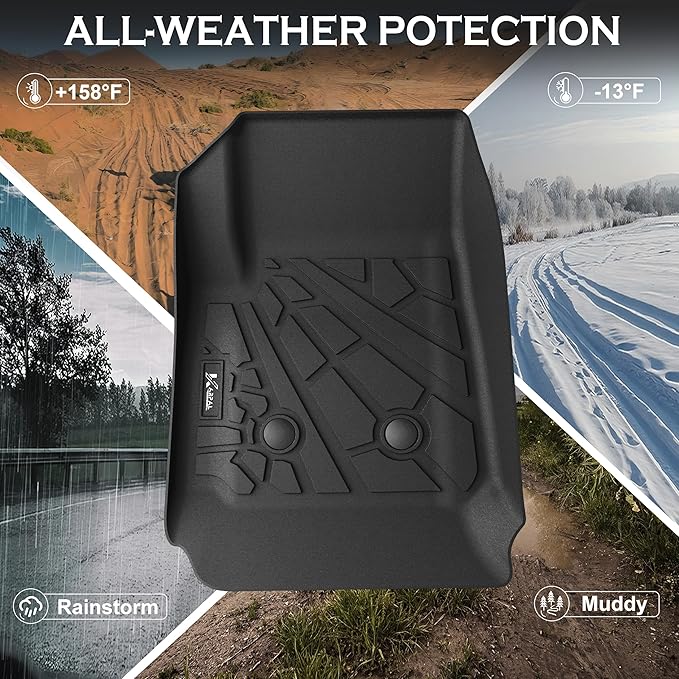 KARPAL Floor Mats for 2015-2022 Chevy Colorado/GMC Canyon Crew Cab, All-Weather TPE Custom Fit Floor Liners Cargo Liner Car Accessories