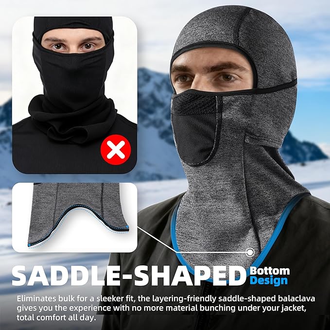 Balaclava Ski Mask for Winter Thermal Windproof Warm Face Mask for Cold Weather Outdoor Sports