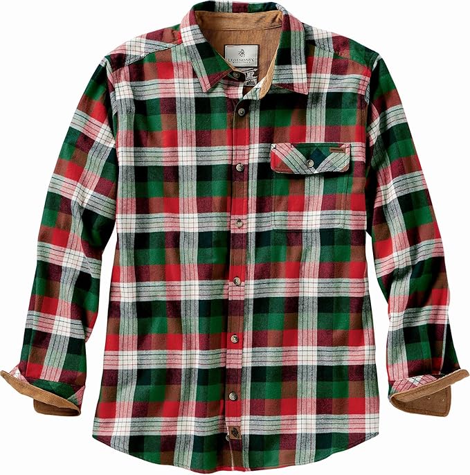 Legendary Whitetails Men's Flannel Shirt Long Sleeve Button Down 100% Cotton