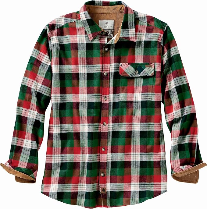 Legendary Whitetails Men's Flannel Shirt Long Sleeve Button Down 100% Cotton