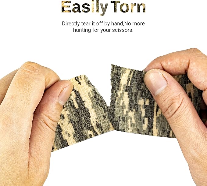 FRESINIDER 9 Rolls Self Adhesive Wrap Athletic Tape Gauze, Breathable Elastic Cohesive Bandage for Sports Injury & Pet (7 Pcs 2" x 5 Yards + 2 Pcs 1" X 5 Yards) (Digital Woodland Camo)