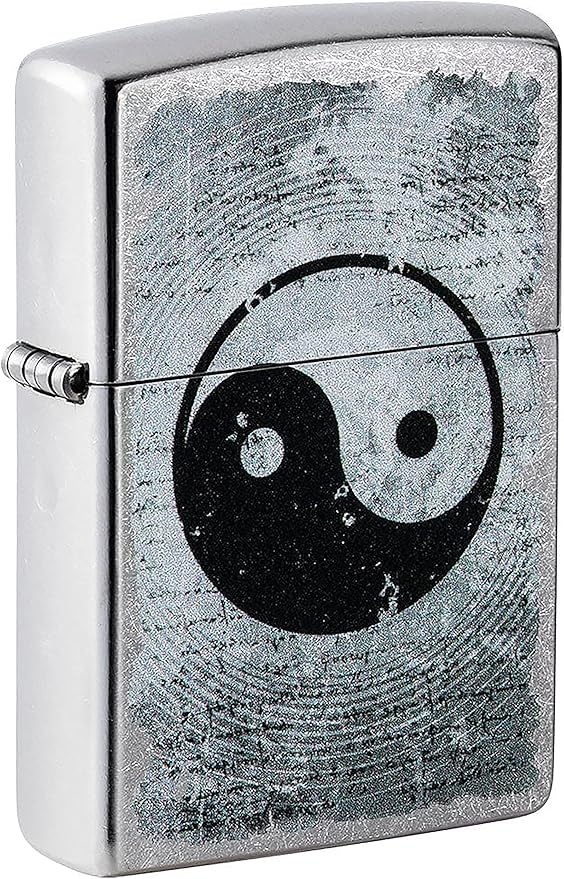 Custom Personalized Classic Dragon Tiger Designs Zippo Windproof Lighter Engraving - Christmas, Halloween & Valentines Day Gift (Ying Yang)