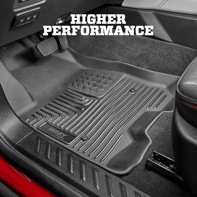 Husky Liners Weatherbeater Floor Mats | Fits 2024-2025 Honda CR-V (Includes Hybrid Models) | Front & 2nd Row, 3-pc Black - 99411