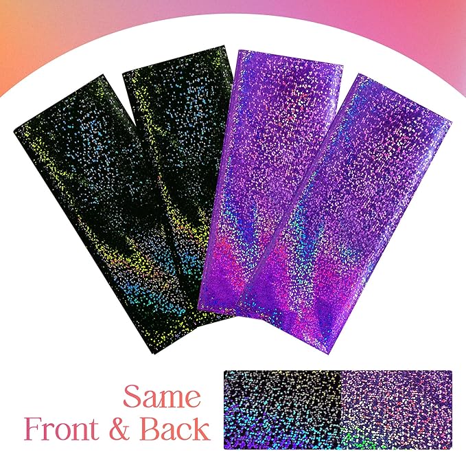 Just Shimmer 2 Pcs Black & Purple Holographic Laser Tablecloths Iridescence Shiny Table Covers 40" x 108" Halloween Decorations Space Plastic Table Cloths for Birthday Party Wedding Events Supplies