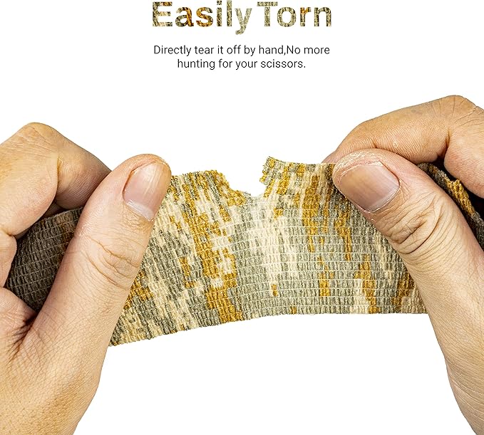 FRESINIDER 9 Rolls Self Adhesive Wrap Athletic Tape Gauze, Breathable Elastic Cohesive Bandage for Sports Injury & Pet (7 Pcs 2" x 5 Yards + 2 Pcs 1" X 5 Yards) (Digital Desert Camo)
