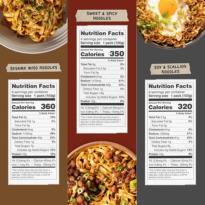 Momofuku Ramen Noodle Variety Pack by David Chang, 12 Meals Air-Dried Instant Noodles with Sauce