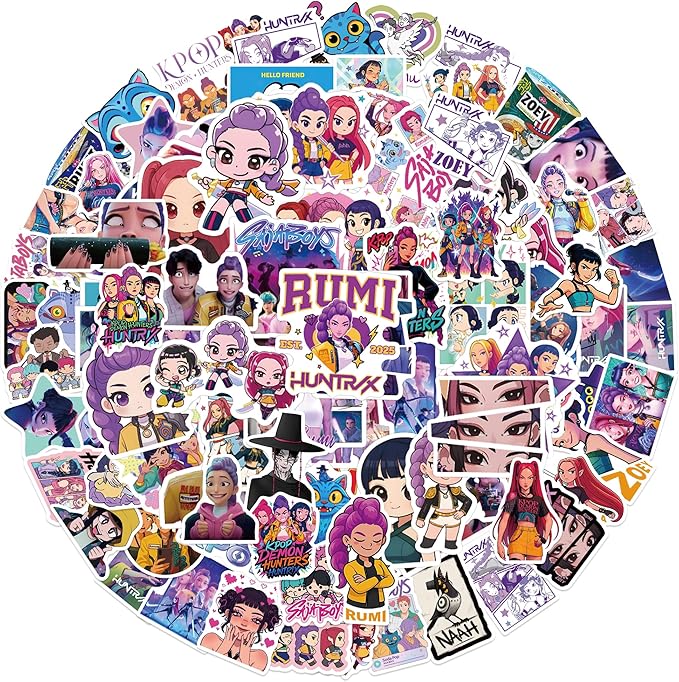 115pcs Stickers Cartoon Korean Idol Movie Stickers for Water Bottle Waterproof Vinyl Stickers for Teenagers and Adults Laptop Skateboard Phone Guitar Travel Case (115pcs Sticker)