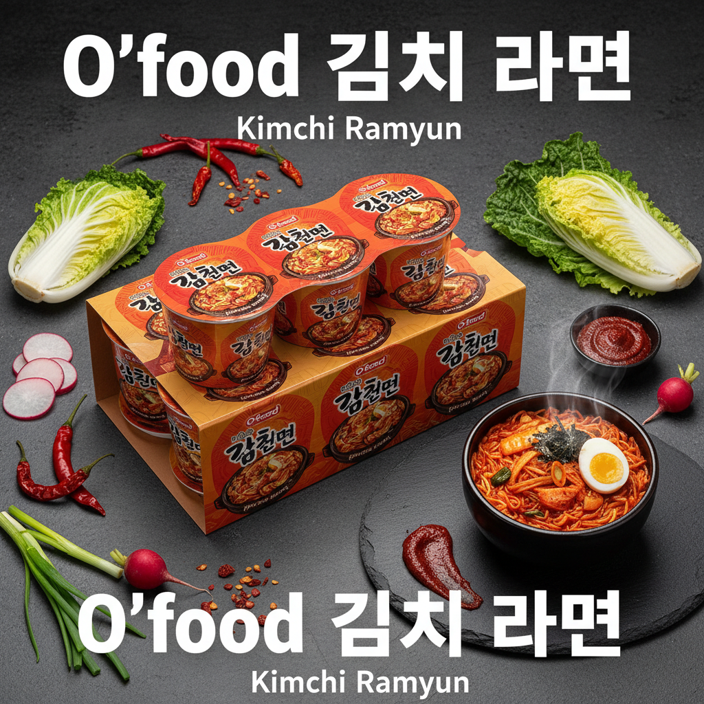O'food 김치 라면 6컵팩 Instagram 쇼핑 포스트